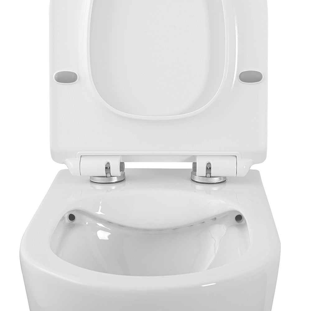 Coppia sanitari sospesi Rimless serie Tokyo con copriwc rallentato