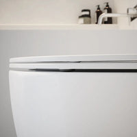 Sanitari filomuro in ceramica bianco lucido vaso tornado silent flush sedile soft-close e bidet | Sydney