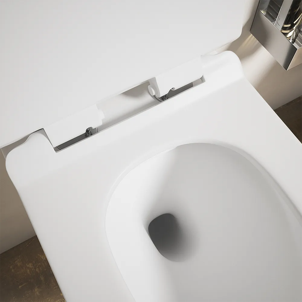 Sanitari sospesi in ceramica bianco opaco rimless sedile con chiusura rallentata | Parigi