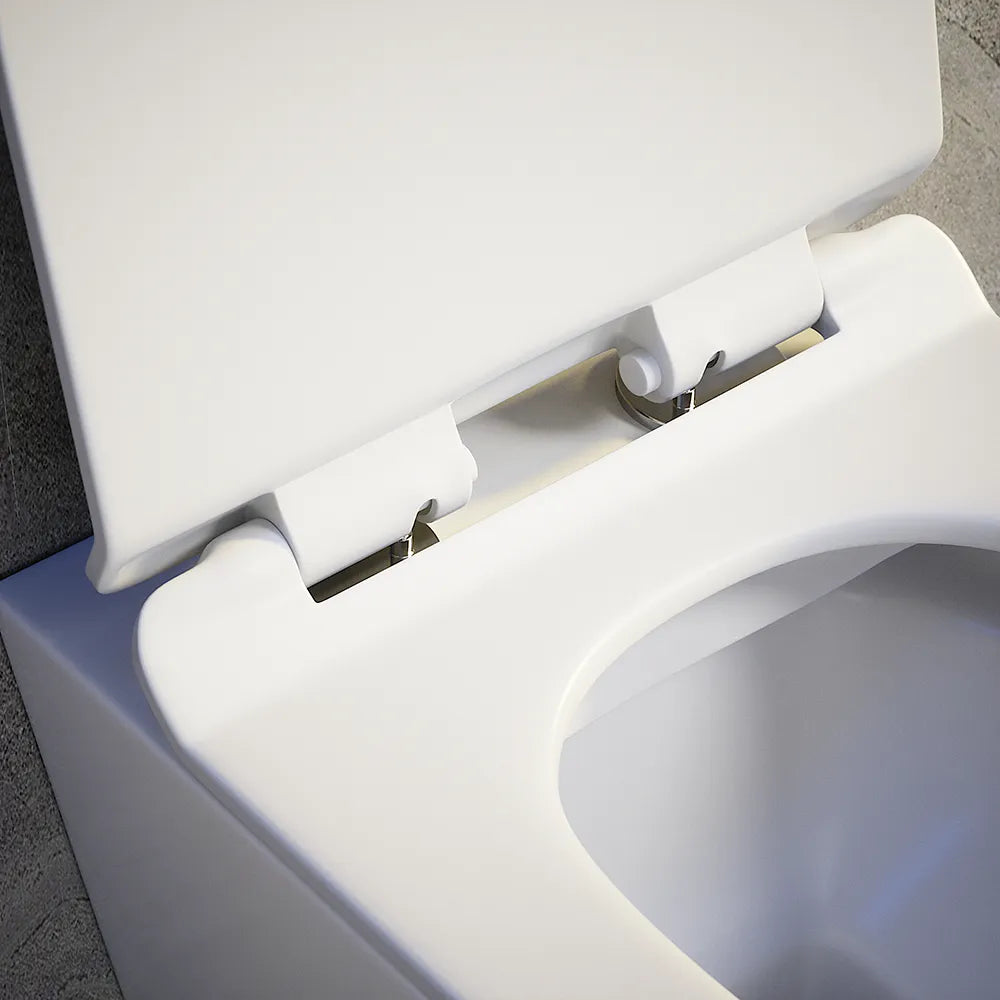 Sanitari sospesi in ceramica bianco lucido vaso rimless sedile soft-close e bidet | Barcellona