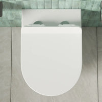 Sanitari sospesi in ceramica bianco lucido vaso rimless sedile soft-close e bidet | Rio