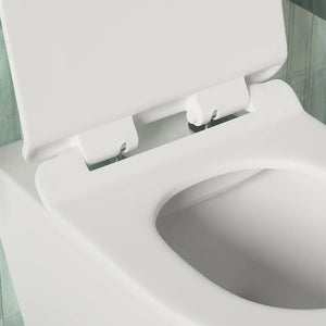 Sanitari sospesi in ceramica bianco lucido vaso rimless sedile soft-close e bidet | Rio
