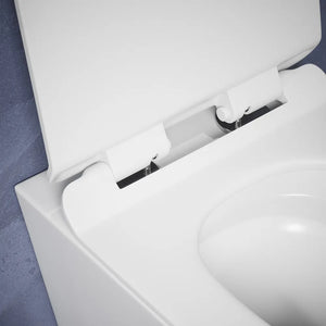 Sanitari sospesi in ceramica bianco lucido vaso tornado silent flush sedile soft-close e bidet | Parigi