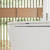 Coppia di sanitari sospesi in ceramica bianco opaco vaso rimless con copriwc soft-close e bidet | Europa Small