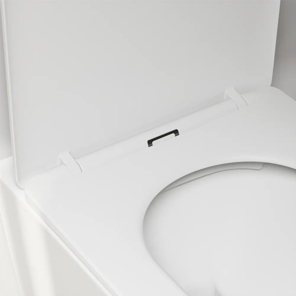 Coppia di sanitari sospesi in ceramica bianco opaco vaso rimless con copriwc soft-close e bidet | Europa Small
