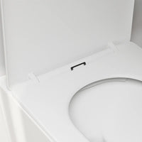Coppia di sanitari sospesi in ceramica bianco opaco vaso rimless con copriwc soft-close e bidet | Europa Small