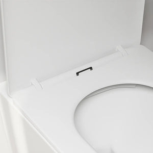 Coppia di sanitari sospesi in ceramica bianco opaco vaso rimless con copriwc soft-close e bidet | Europa Small