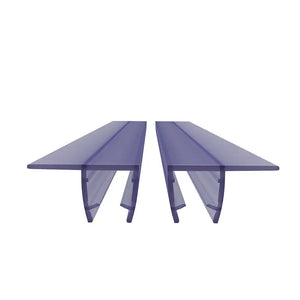 Coppia guarnizioni verticali salvagoccia in pvc 200cm vetro 4-6mm baffo 14mm | Damy