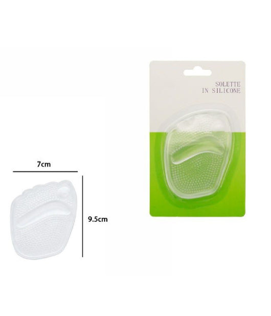 Coppia Solette In Gel Silicone Morbido Cura Protezione Sottopiede 9.5x7cm 67286         