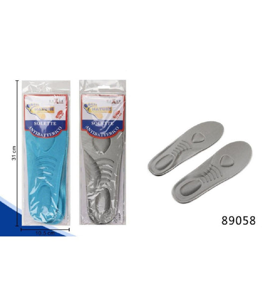 Coppia Solette Piede Benessere Scarpe Calzature Antibatteriche Tg. 35-45 89058         