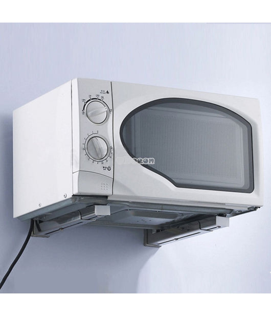 Coppia Staffe A Parete Per Sospensione Forno A Microonde 2 X Supporti Bianco         