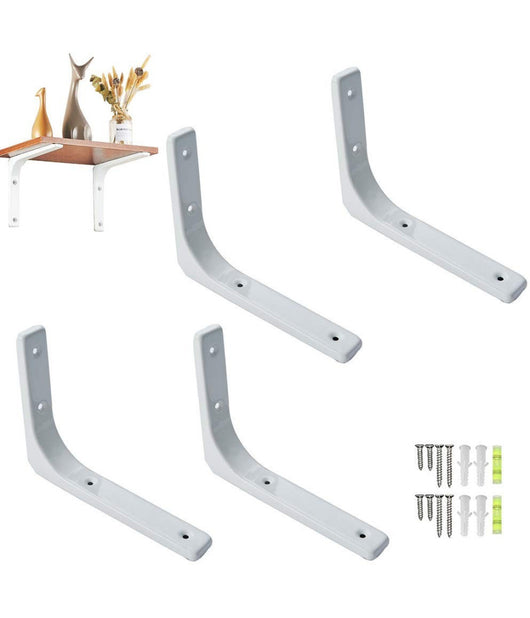 Coppia Staffe Riggimensola Supporti Angolari 90° Colore Acciaio Silver 75x75mm         