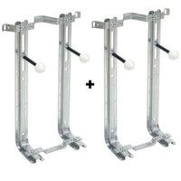 Coppia staffe universali per sanitari sospesi wc e bidet