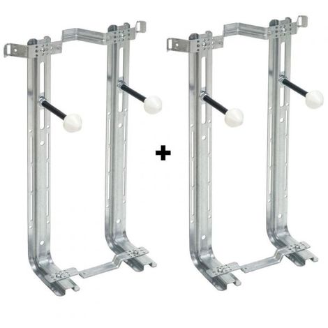 Coppia staffe universali per sanitari sospesi wc e bidet