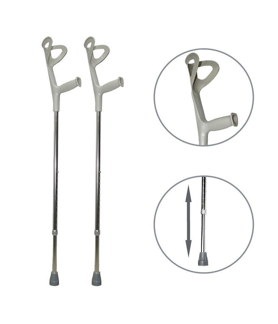 Coppia Stampelle Canadesi Stampella In Alluminio Altezza Regolabile Lega Leggera         
