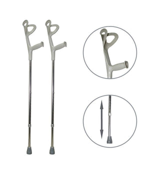 Coppia Stampelle Canadesi Stampella In Alluminio Altezza Regolabile Lega Leggera         