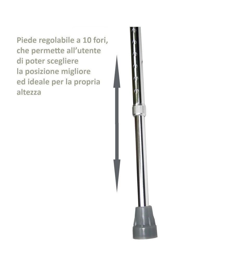 Coppia Stampelle Canadesi Stampella In Alluminio Altezza Regolabile Lega Leggera         