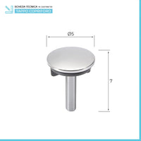 Coppia tappi copriforo 47 mm in acciaio cromato per lavabo e bidet