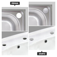 Coppia tappi copriforo 47 mm in acciaio cromato per lavabo e bidet