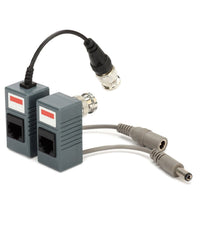 Coppia Trasmettitori Video Audio Balun Alimentazione Porta Lan Rj45 Cavo Cat 5         