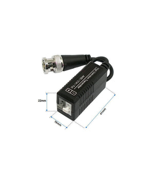 Coppia Trasmettitori Video Balun Passivi Ahd Hdcvi Hdtvi Cctv Bnc Utp Cat5 1080p         