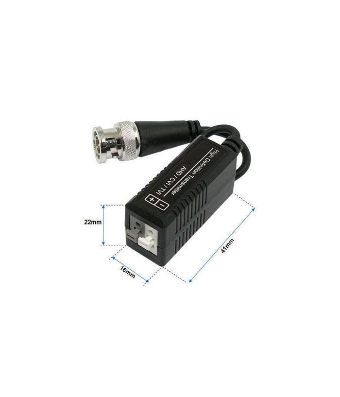 Coppia Trasmettitori Video Balun Passivi Ahd Hdcvi Hdtvi Cctv Bnc Utp Cat5 1080p         