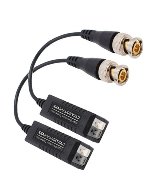 Coppia Trasmettitori Video Balun Passivi Ahd Hdcvi Hdtvi Cctv Bnc Utp Cat5 1080p         