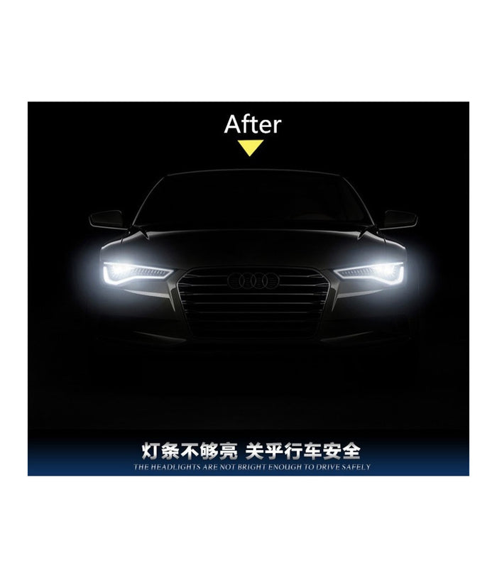 Coppia Tubo Flessibile Fari Bicolore Drl Led Luce Daytime Bianca Gialla 600mm         