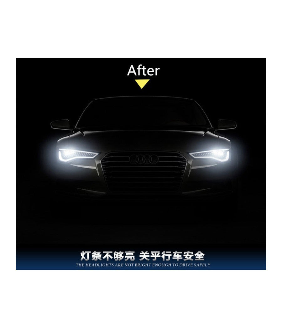 Coppia Tubo Flessibile Fari Bicolore Drl Led Luce Daytime Bianca Gialla 600mm         