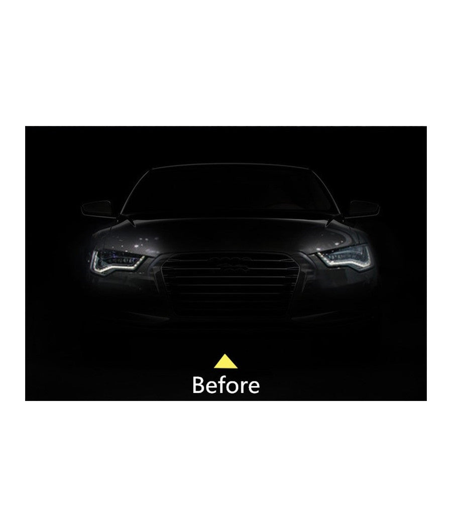 Coppia Tubo Flessibile Fari Bicolore Drl Led Luce Daytime Bianca Gialla 600mm         