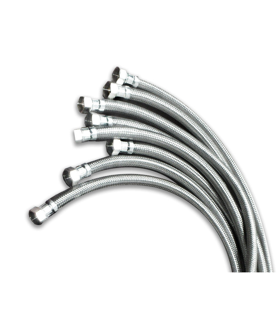 Coppia Tubo Tubi Flessibile Doccia Rubinetti Lavandini Cucina Da 40 Cm Per Bagno         