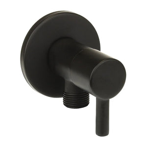 Coppia valvole darresto tonde nero opaco attacchi 1/2G x 3/8G