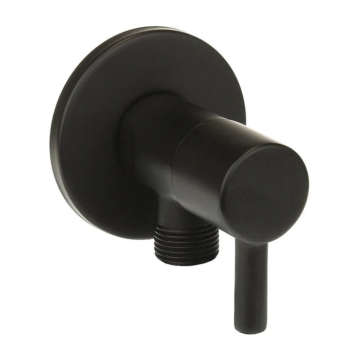 Coppia valvole darresto tonde nero opaco attacchi 1/2G x 3/8G