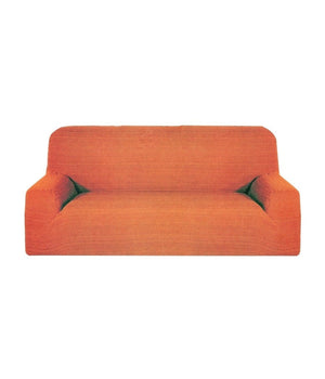 Copri Divano 2 Posti Estendibile Da 110 A 150 Cm Tessuto Elasticizzato Italy  Arancione       