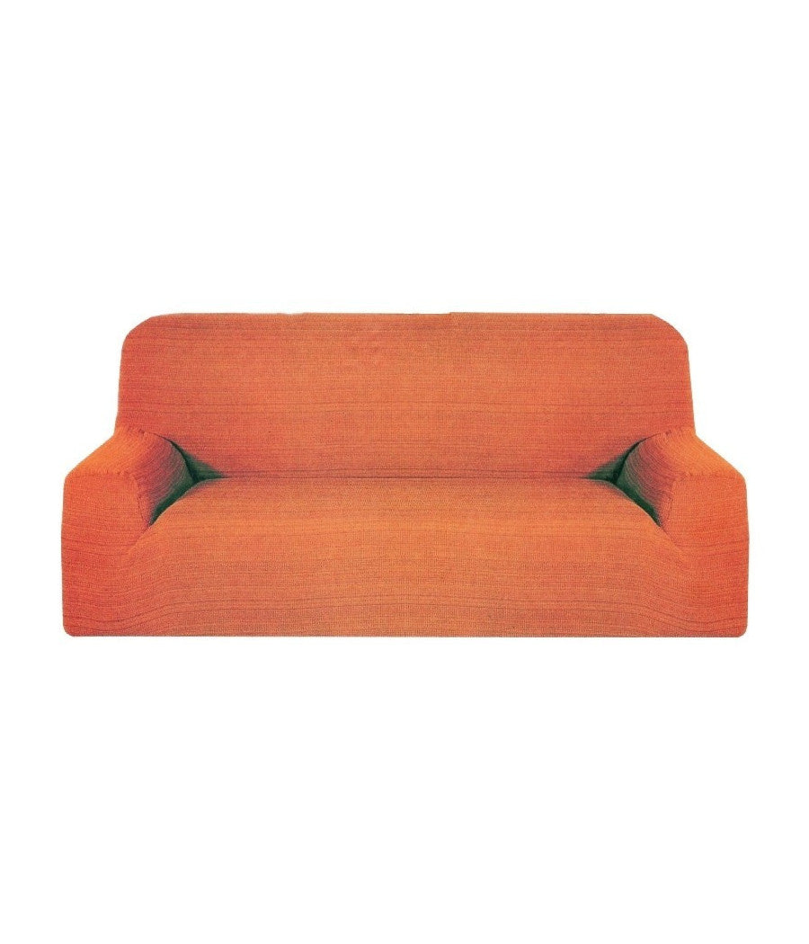 Copri Divano 2 Posti Estendibile Da 110 A 150 Cm Tessuto Elasticizzato Italy  Arancione       