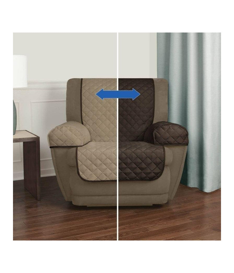 Copri Poltrona Double Face Per Animali Cane Gatto Proteggi Da Peli 175cm X 64 Cm         