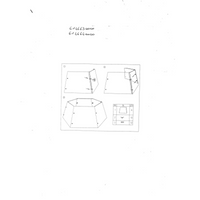 Copribase albero metallo pieghevole rosso esagonale cm ø68h25