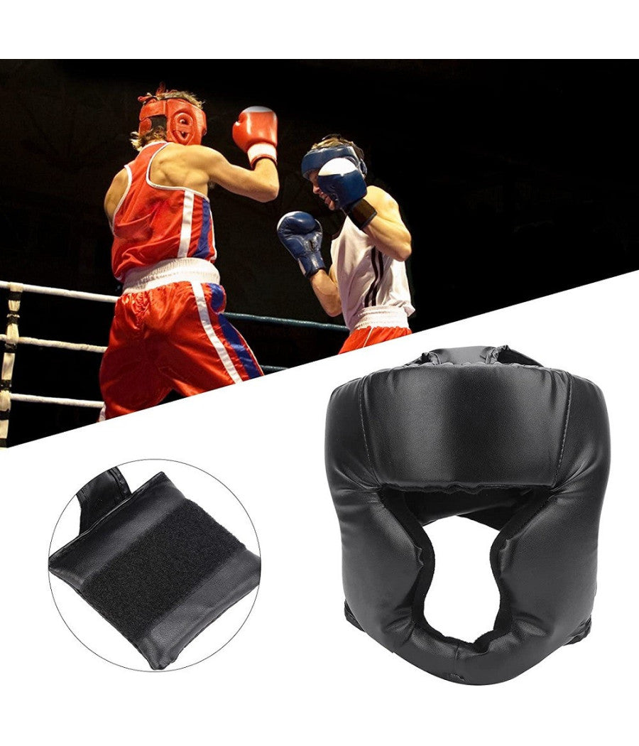 Copricapo Addensato Da Boxe Durevole Pratico Per Allenamento Protezione Testa         