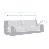 Copridivano 4 posti beige tessuto jacquard Valeria 190