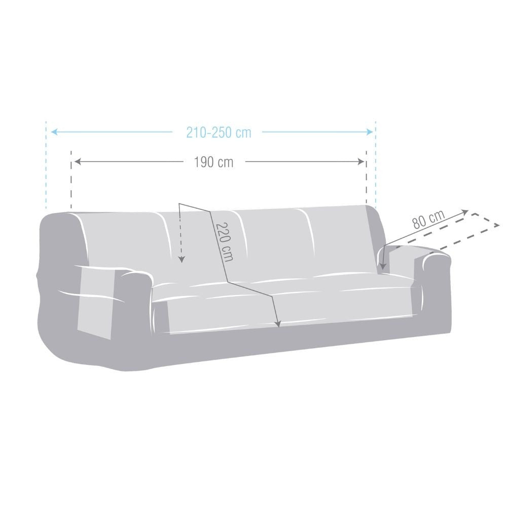 Copridivano 4 posti grigio tessuto jacquard Valeria 190