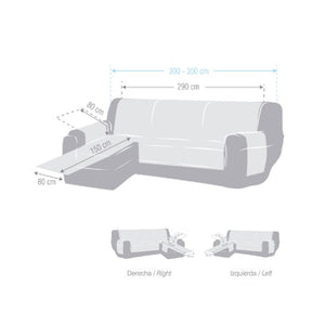 Copridivano penisola destra grigio tessuto jacquard Valeria 290