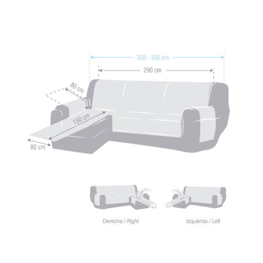 Copridivano penisola destra grigio tessuto jacquard Valeria 290