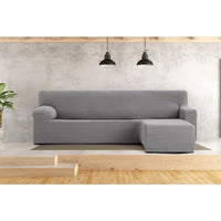 Copridivano penisola destra grigio Troya elastico 250-310 bracciolo corto