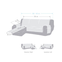 Copridivano penisola sinistra grigio tessuto jacquard Valeria 290