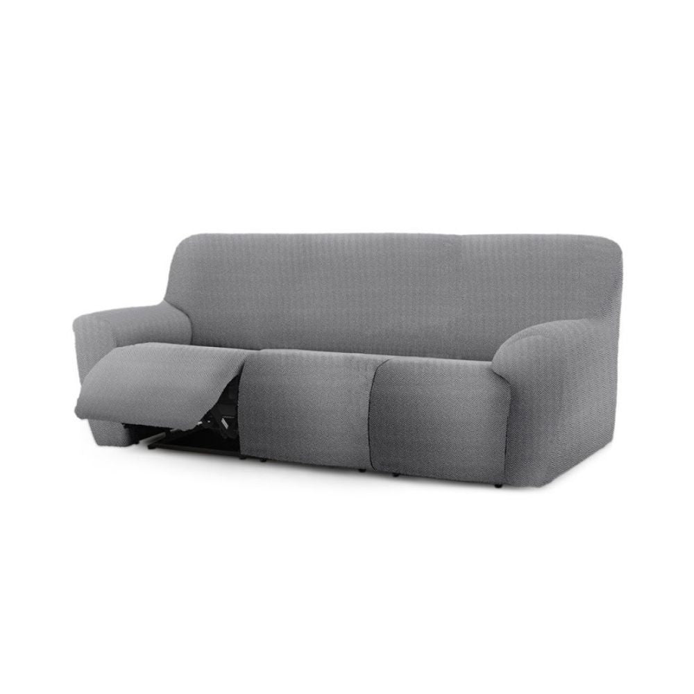 Copridivano recliner 3 posti grigio Jaz 200-260