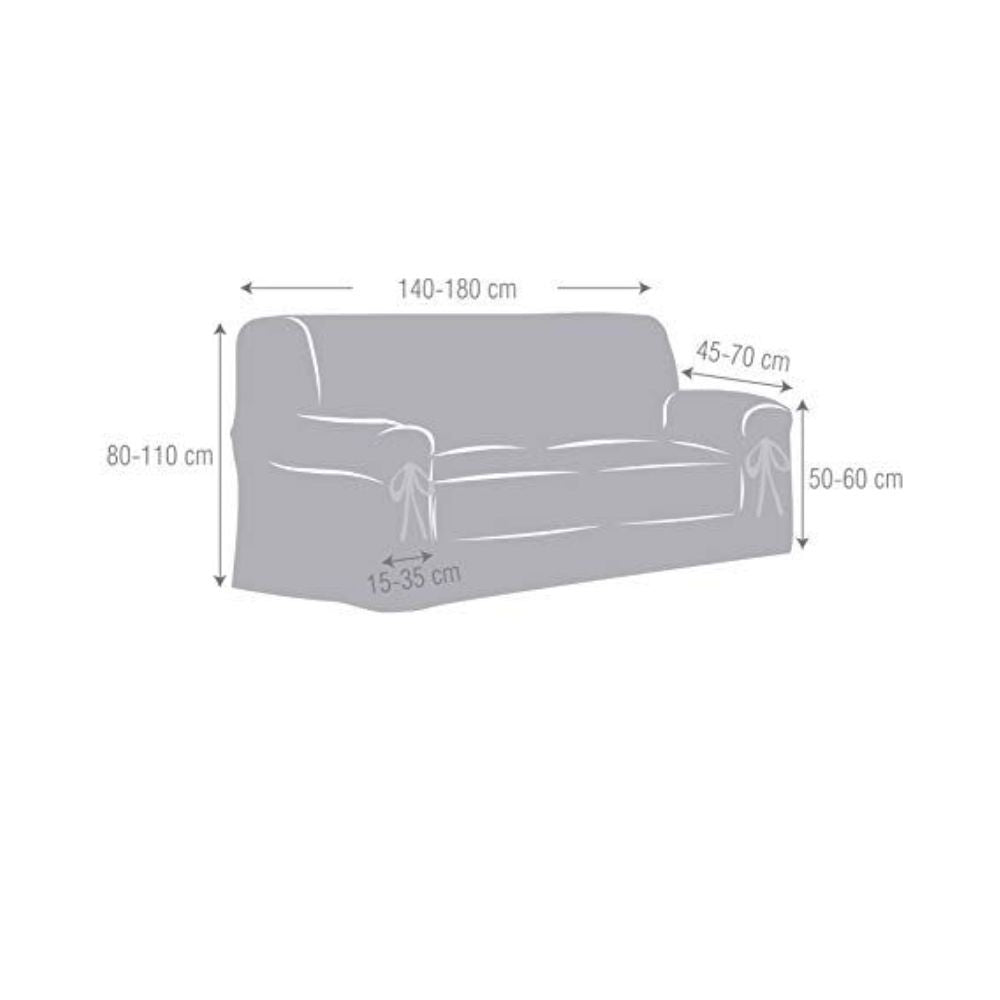 Copridivano universale beige Levante 140-180 con lacci