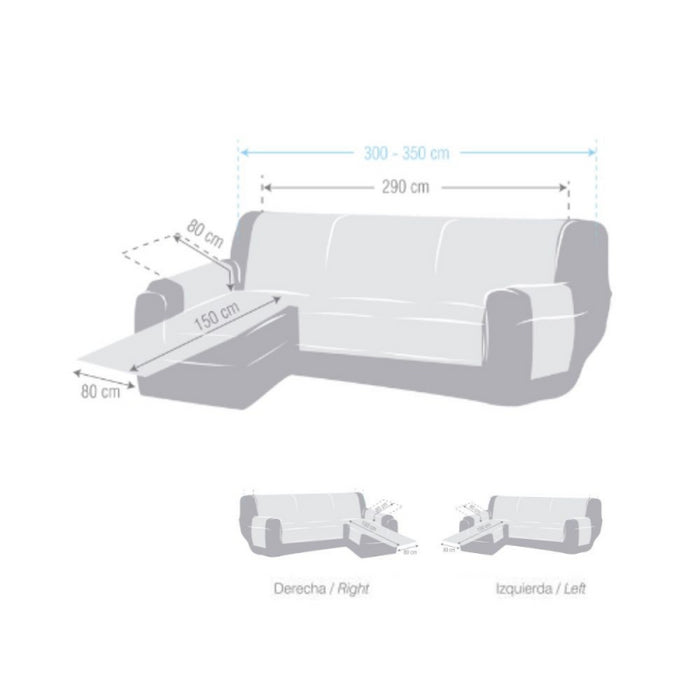 Copridivano Valeria penisola destra beige 290