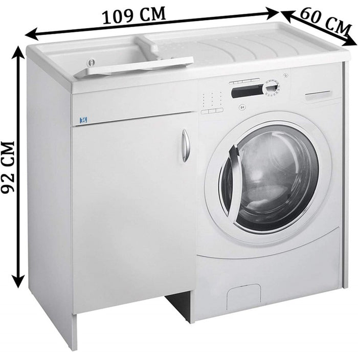 Coprilavatrice Negrari Garden 6008 Vasca Sinistra spessore 18 mm dimensioni 109x60