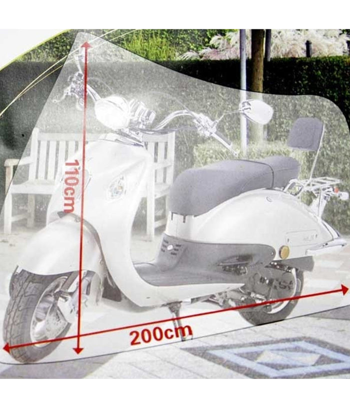 Coprimoto Copri Moto Scooter Bicicletta 110 X 200 Cm Bianco Peva Impermeabile         