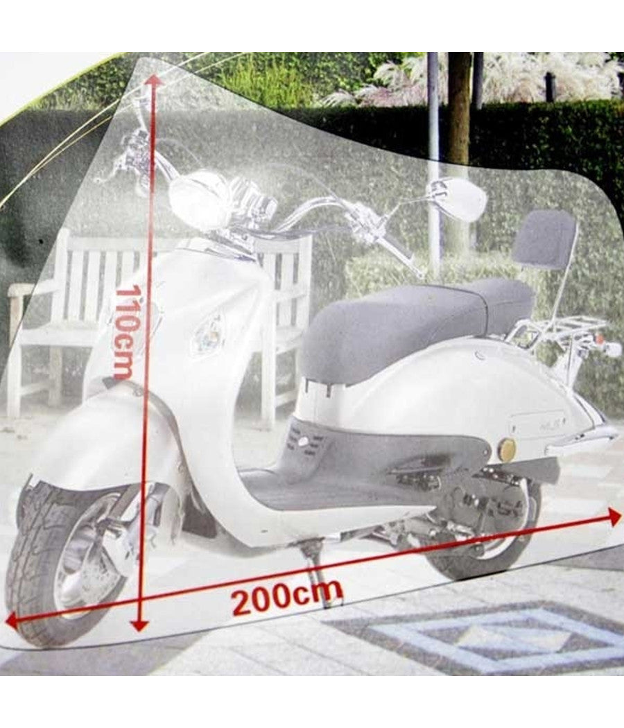 Coprimoto Copri Moto Scooter Bicicletta 110 X 200 Cm Bianco Peva Impermeabile         